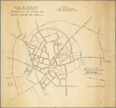 Stad Sint-Niklaas: ontwerp tot het openen van nieuwe straten en lanen