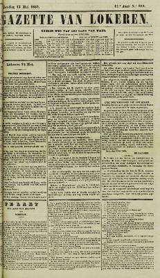 Gazette van Lokeren 13/05/1860