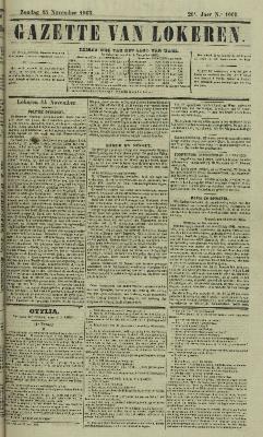 Gazette van Lokeren 15/11/1863