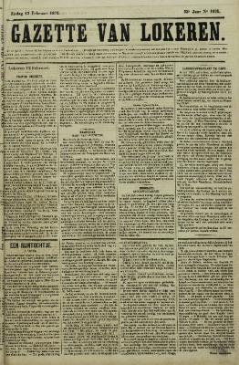 Gazette van Lokeren 13/02/1876