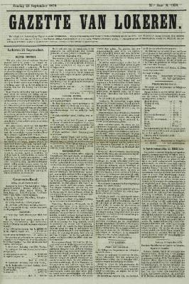 Gazette van Lokeren 25/09/1870