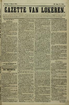Gazette van Lokeren 19/03/1876