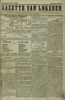 Gazette van Lokeren 16/10/1881