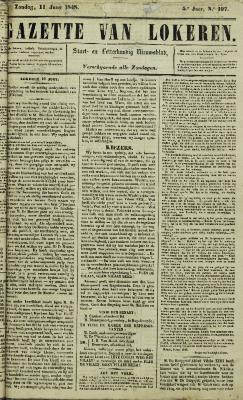 Gazette van Lokeren 11/06/1848