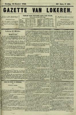Gazette van Lokeren 12/10/1856