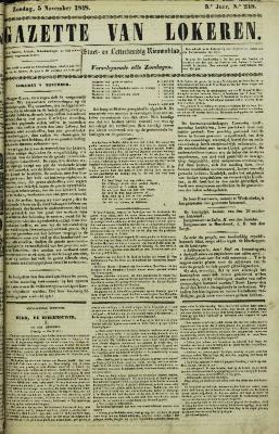 Gazette van Lokeren 05/11/1848