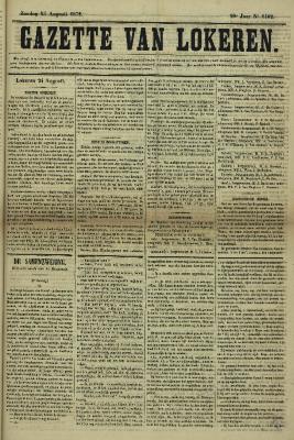 Gazette van Lokeren 25/08/1872