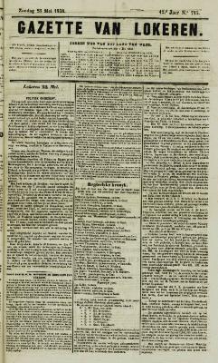 Gazette van Lokeren 23/05/1858