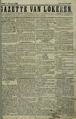 Gazette van Lokeren 01/01/1882