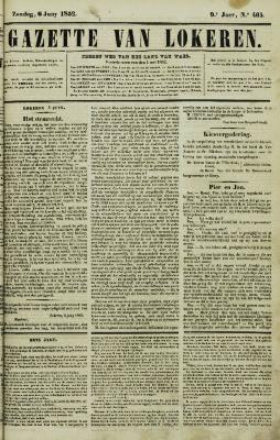 Gazette van Lokeren 06/06/1852