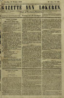 Gazette van Lokeren 21/10/1849