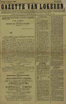 Gazette van Lokeren 02/01/1887