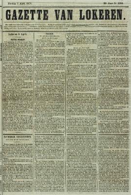 Gazette van Lokeren 09/04/1871