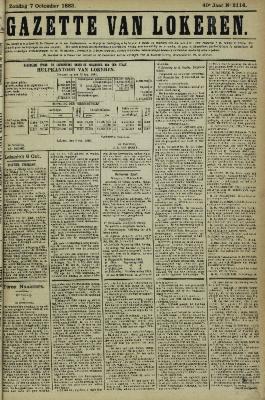 Gazette van Lokeren 07/10/1883