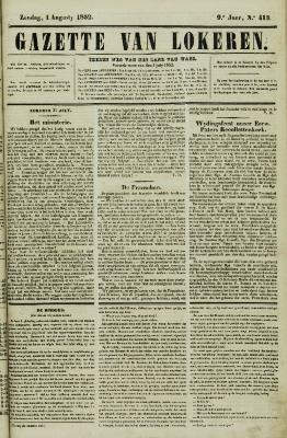 Gazette van Lokeren 01/08/1852