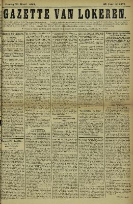 Gazette Van Lokeren 24/03/1889