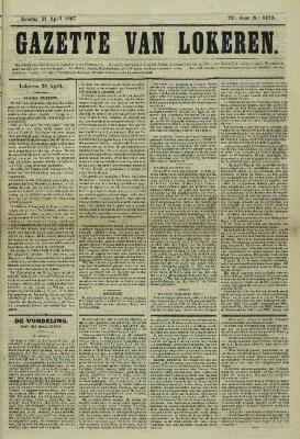 Gazette van Lokeren 21/04/1867