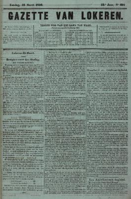 Gazette van Lokeren 16/03/1856