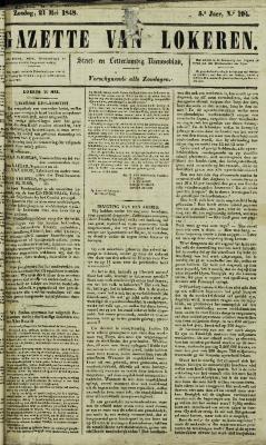 Gazette van Lokeren 21/05/1848