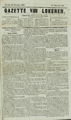 Gazette van Lokeren 21/02/1858