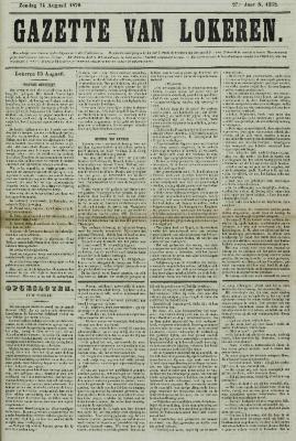Gazette van Lokeren 14/08/1870