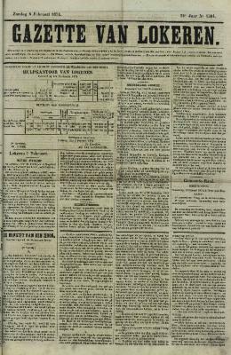 Gazette van Lokeren 08/02/1874