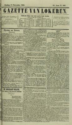 Gazette van Lokeren 17/11/1861