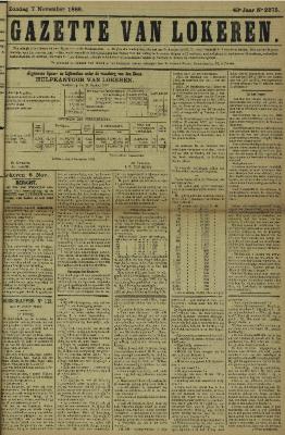 Gazette van Lokeren 07/11/1886 en 28/11/1886