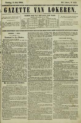 Gazette van Lokeren 02/07/1854