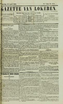 Gazette van Lokeren 29/04/1860