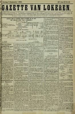 Gazette van Lokeren 09/09/1883