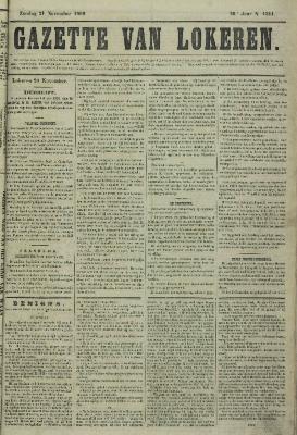 Gazette van Lokeren 21/11/1869