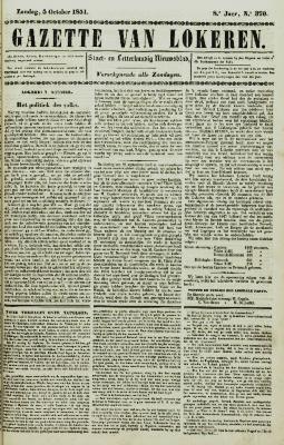 Gazette van Lokeren 05/10/1851