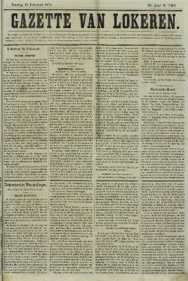 Gazette van Lokeren 15/02/1874
