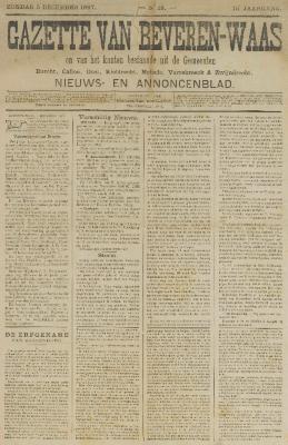 Gazette van Beveren-Waas 05/12/1897