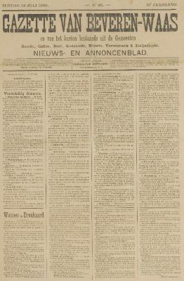 Gazette van Beveren-Waas 12/07/1896