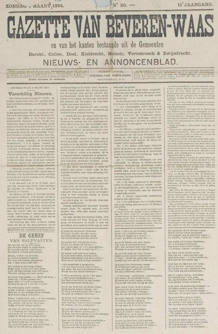 Gazette van Beveren-Waas 04/03/1894