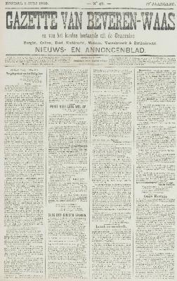 Gazette van Beveren-Waas 08/07/1900