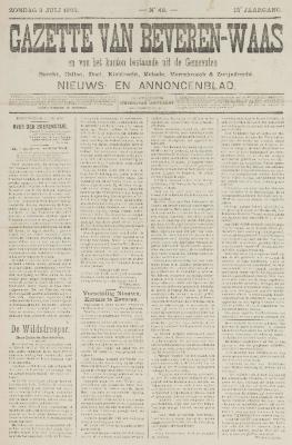 Gazette van Beveren-Waas 03/07/1898