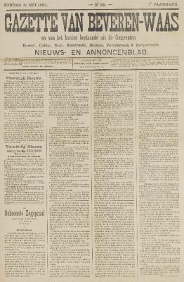 Gazette van Beveren-Waas 11/05/1890