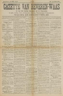 Gazette van Beveren-Waas 19/05/1912