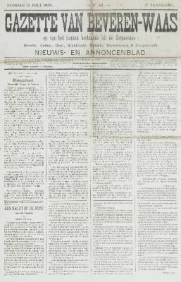 Gazette van Beveren-Waas 11/07/1886