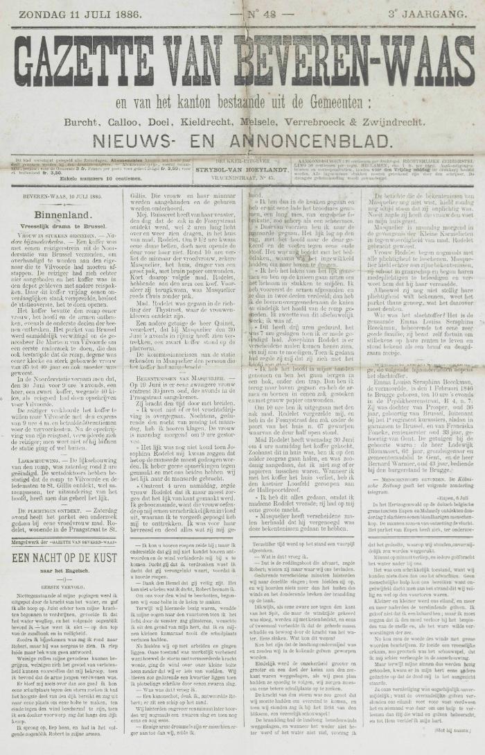 Gazette van Beveren-Waas 11/07/1886