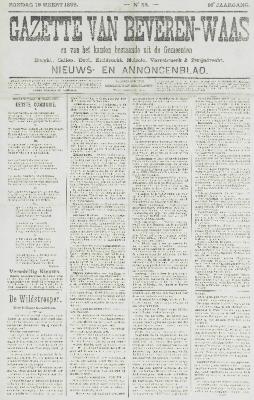 Gazette van Beveren-Waas 19/03/1899