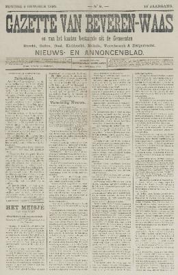Gazette van Beveren-Waas 09/10/1892