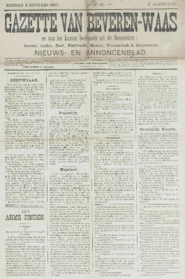 Gazette van Beveren-Waas 02/01/1887