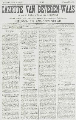 Gazette van Beveren-Waas 22/06/1902