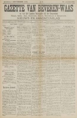 Gazette van Beveren-Waas 01/09/1912
