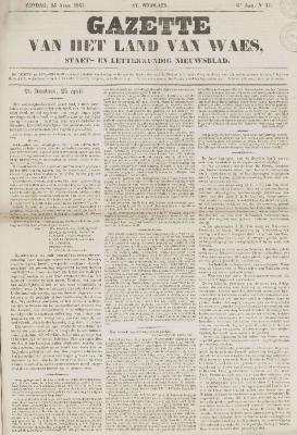 Gazette van het Land van Waes 25/04/1847