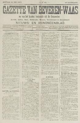 Gazette van Beveren-Waas 14/05/1893
